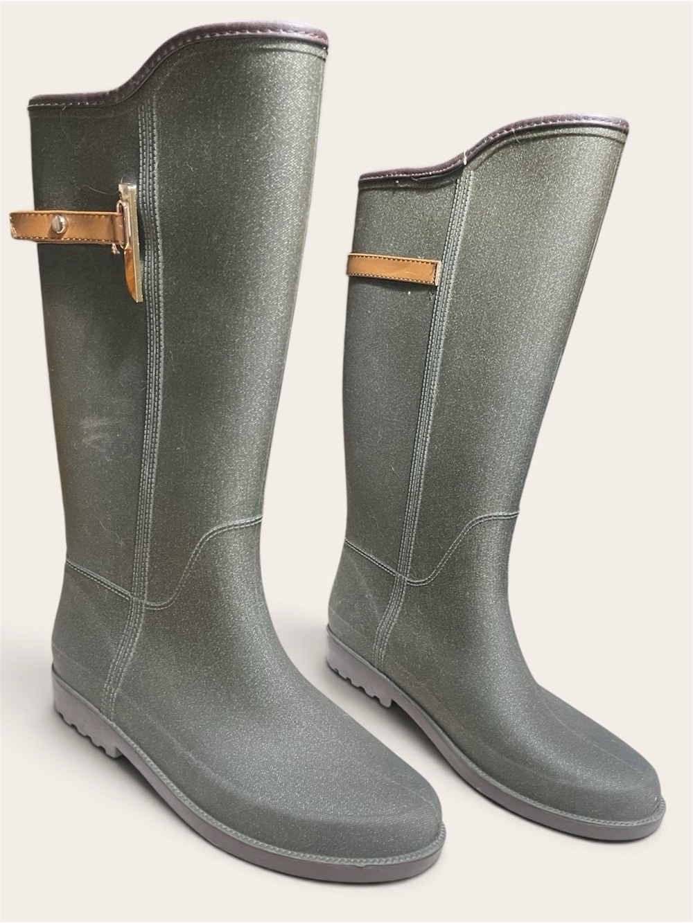 Ulan Rainy Steps Boots in Olive Equestrian Style Sz 10
